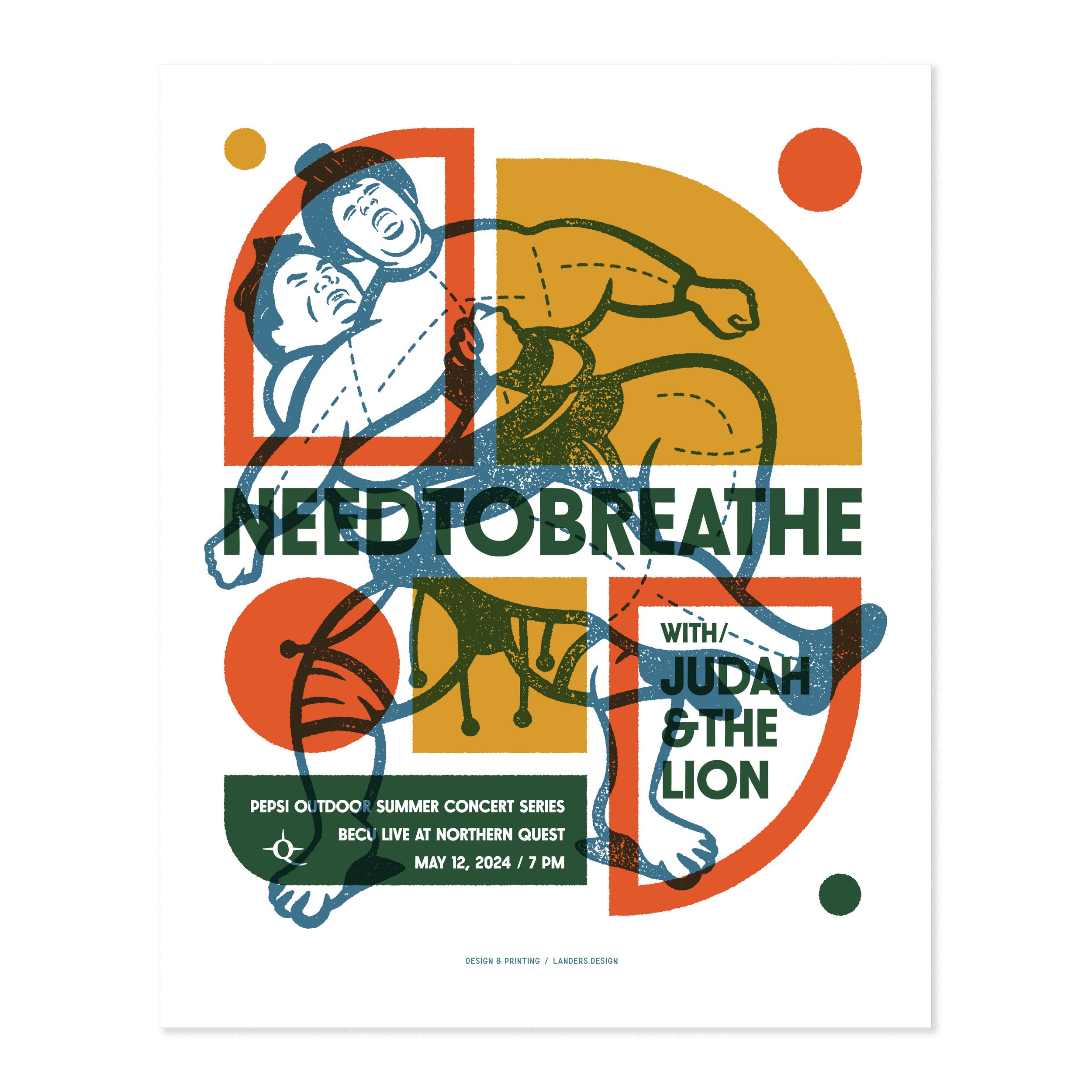 NEEDTOBREATHE - Screen Printed Poster — Landers Design